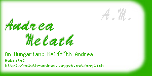 andrea melath business card